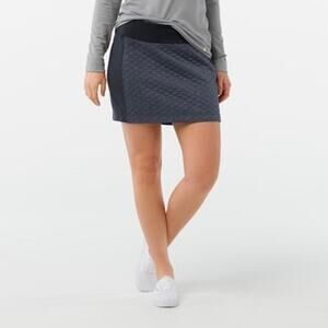 Smartwool Diamond Peak Quilted Mini Skirt Wool Blend Black Gray Size Small
